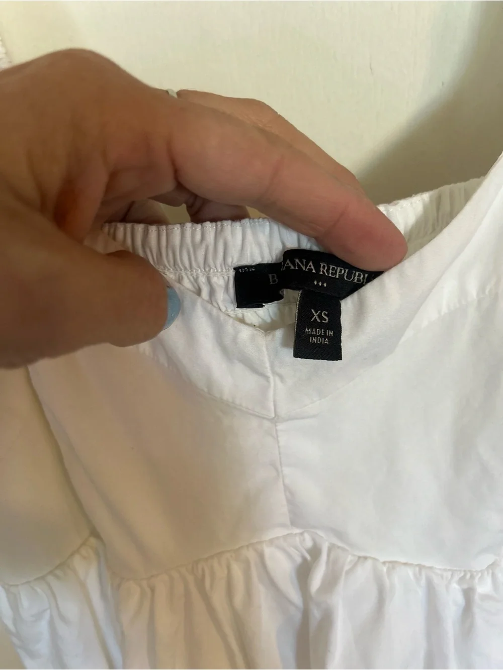 Banana Republic White Puff-Sleeve Babydoll Dress